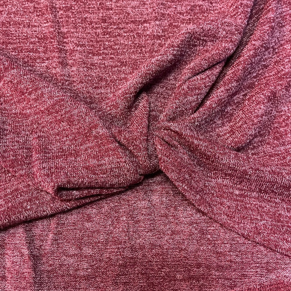 Burgundy Twisted Hem Top with Leopard pocket - Picture 6 of 9